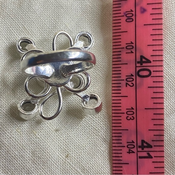 Sale * Sparkly White Quartz multi-gem Galaxy handcrafted ring - Picture 8 of 9